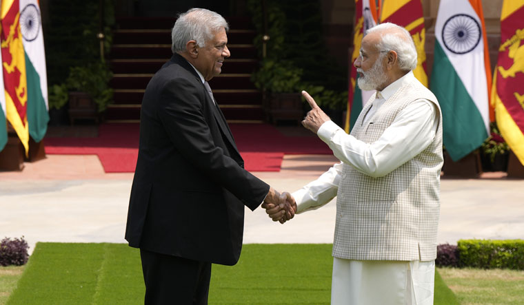 Ranil Wickremesinghe and Narendra Modi